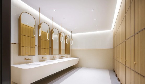 High-traffic restroom durability